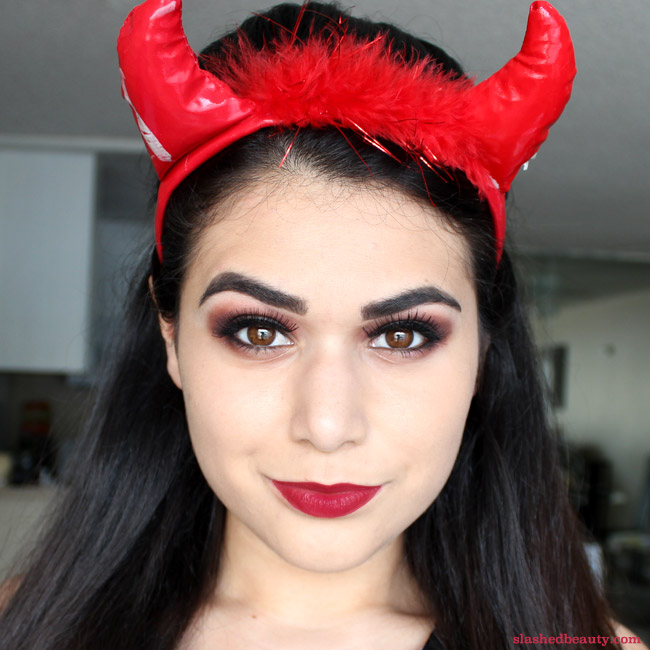 Last Minute Halloween Costume: Devil | Slashed Beauty Devil Costume For Women Makeup